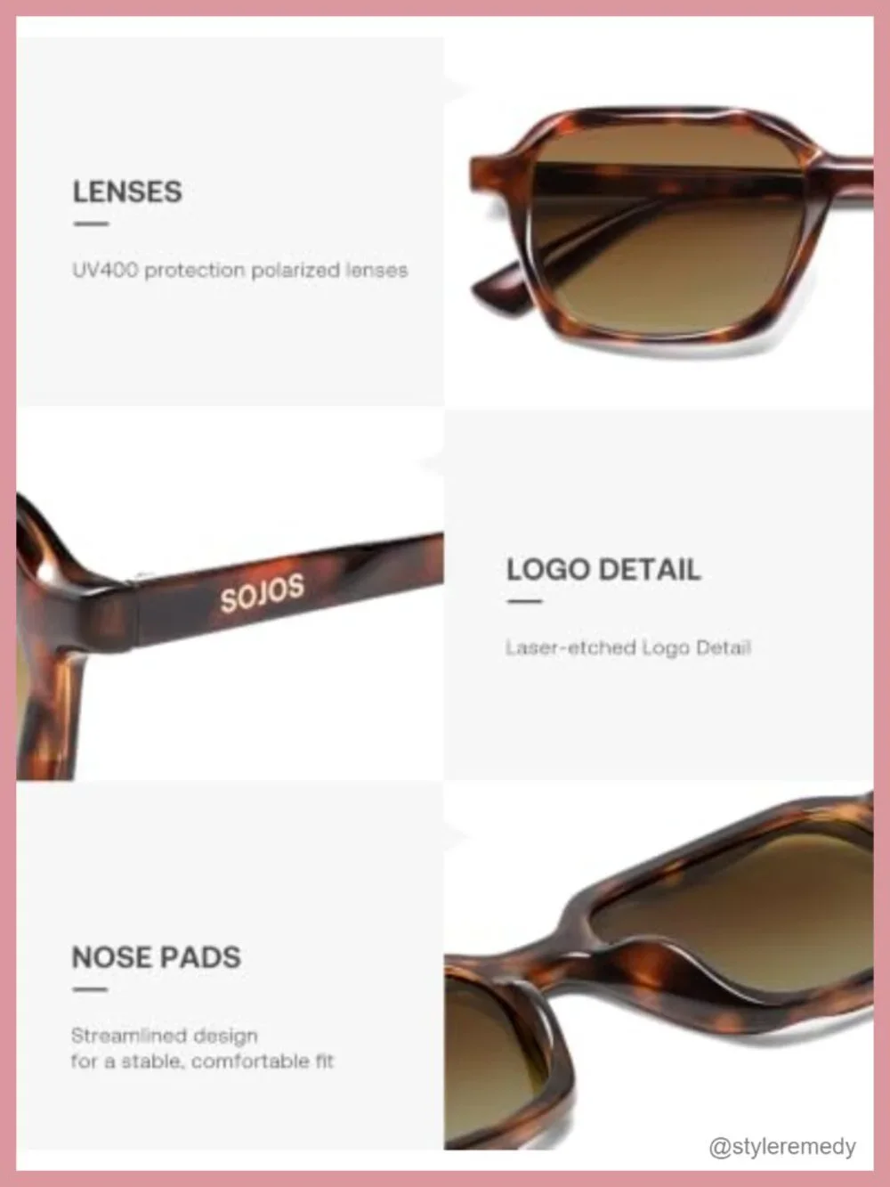 Trendy Square Polarized Sunglasses UV400 Protection Wavy Pattern Frame